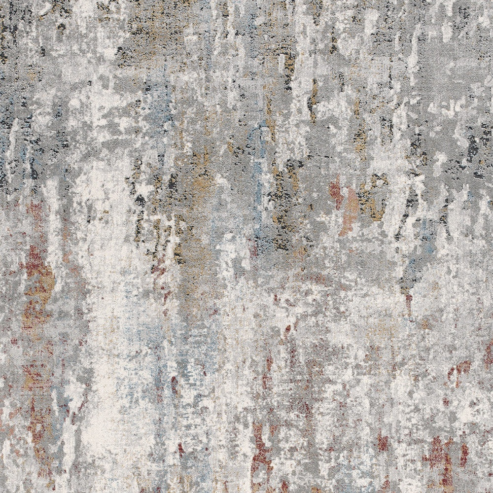 7’ X 10’ Gray Abstract Pattern Area Rug