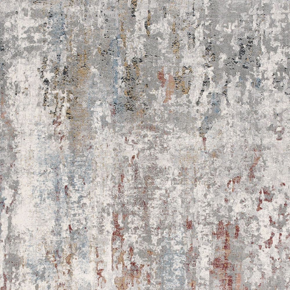 7’ X 10’ Gray Abstract Pattern Area Rug