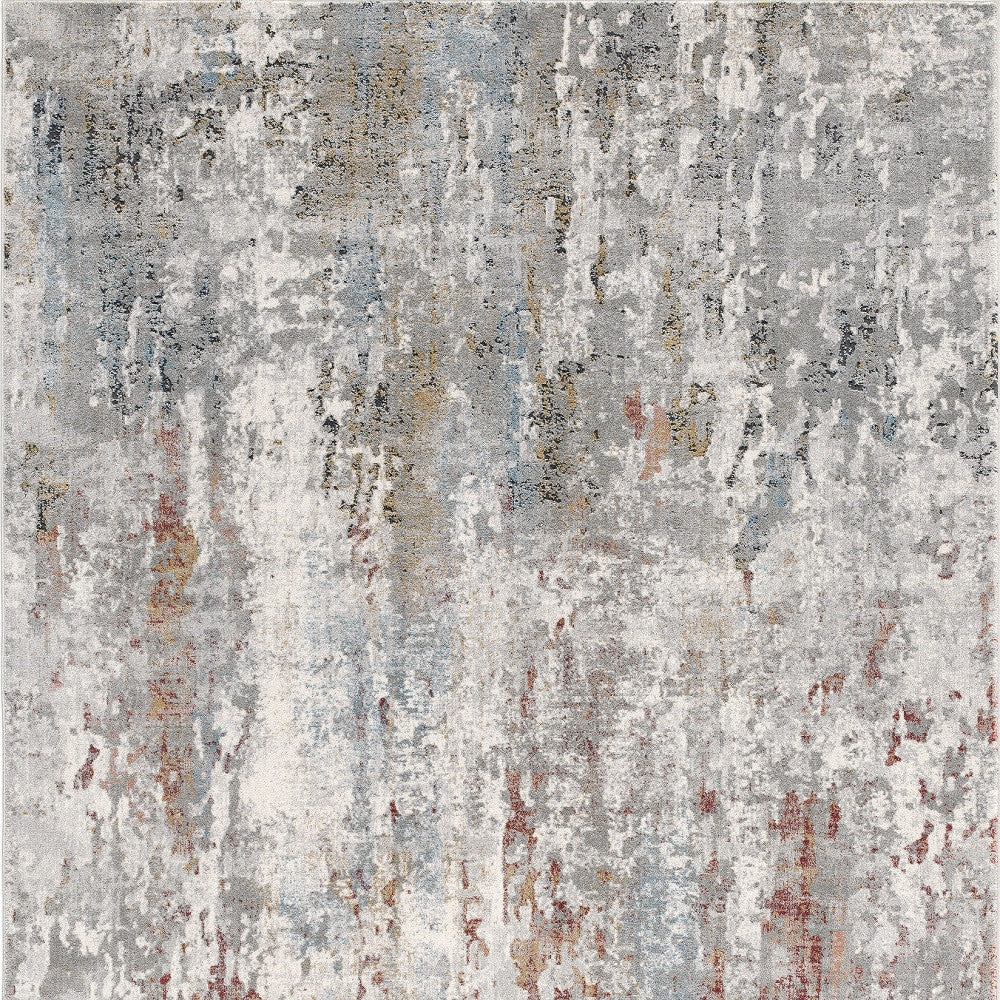 7’ X 10’ Gray Abstract Pattern Area Rug