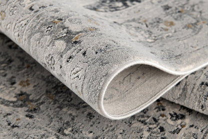 7' X 10' Gray Distressed Decorative Area Rug