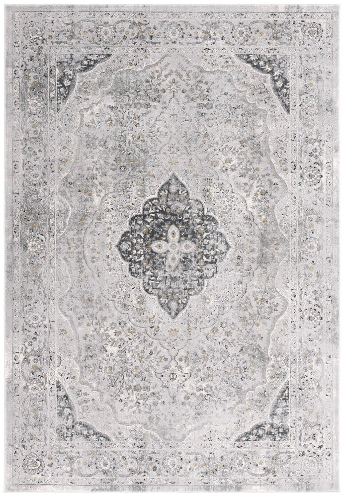 7' X 10' Gray Distressed Decorative Area Rug