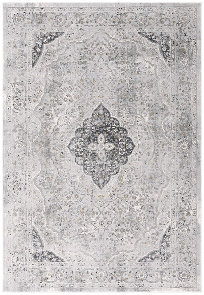 7' X 10' Gray Distressed Decorative Area Rug