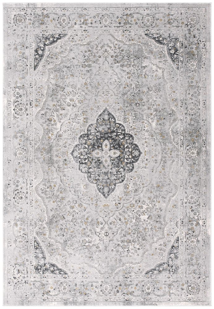 7' X 10' Gray Distressed Decorative Area Rug