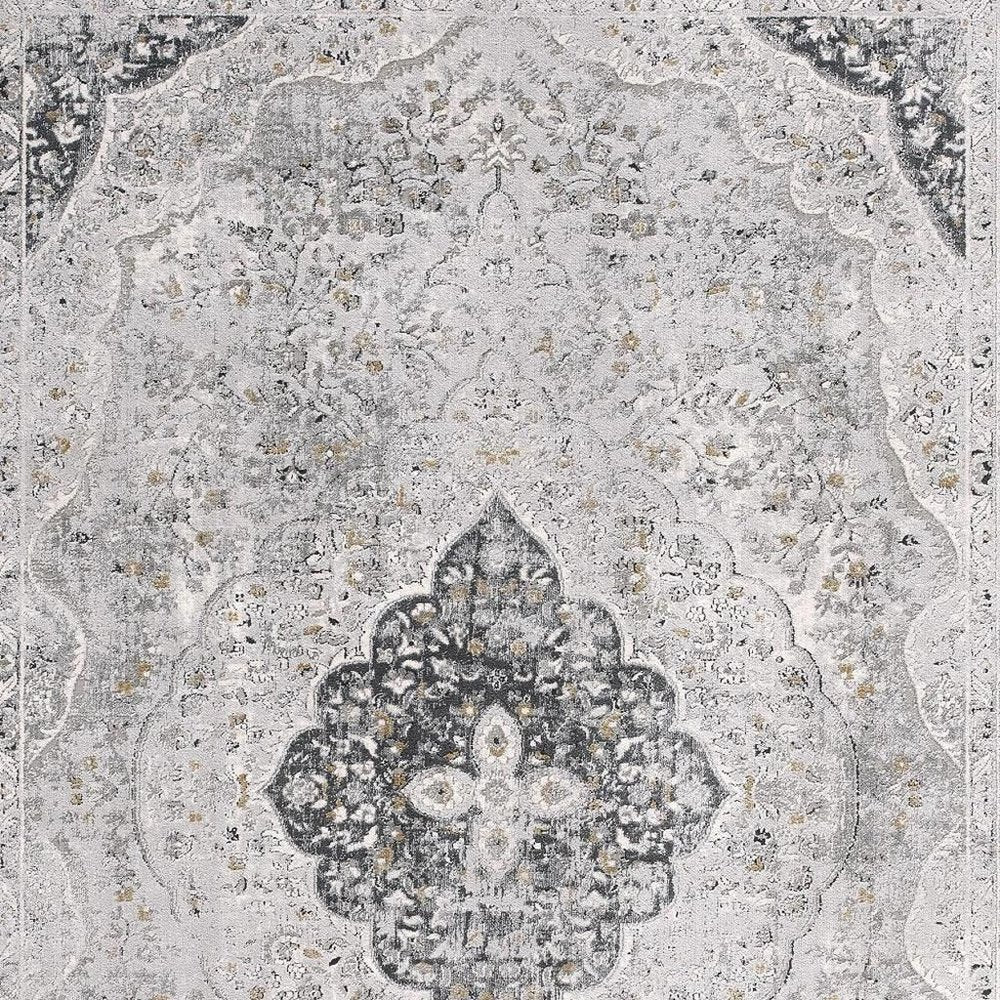 7' X 10' Gray Distressed Decorative Area Rug