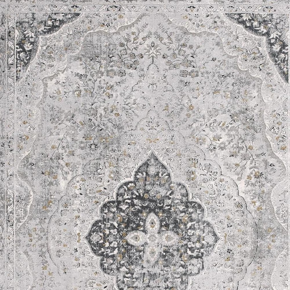 7' X 10' Gray Distressed Decorative Area Rug