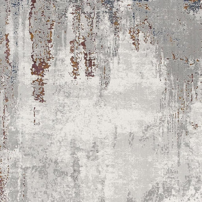 4' X 6' Gray And Ivory Modern Abstract Area Rug