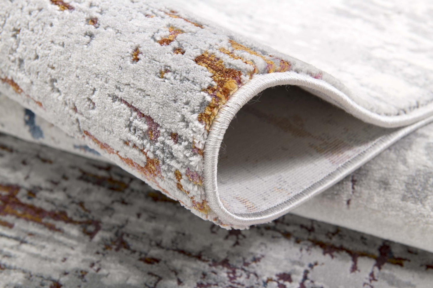 7' X 10' Gray And Brown Abstract Scraped Area Rug