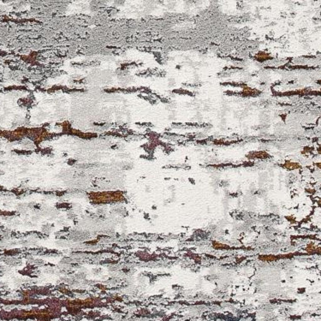 7' X 10' Gray And Brown Abstract Scraped Area Rug