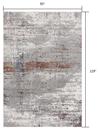 4’ X 6’ Gray And Brown Abstract Scraped Area Rug
