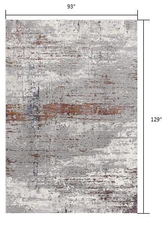 4' X 6' Gray And Brown Abstract Scraped Area Rug