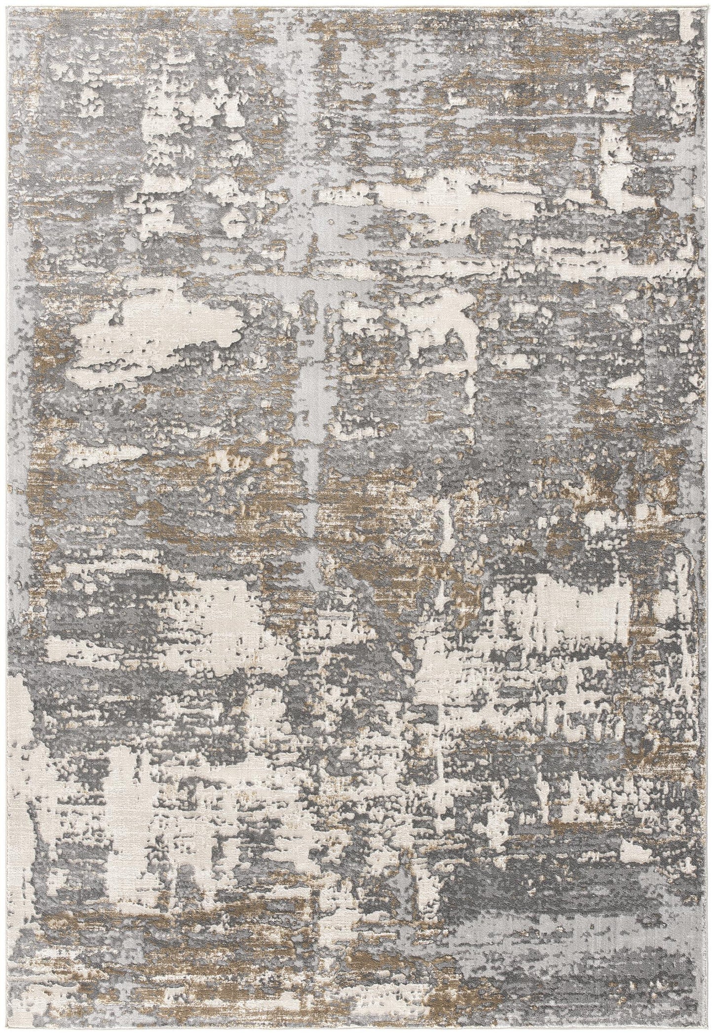 5' X 8' Beige And Gray Distressed Area Rug