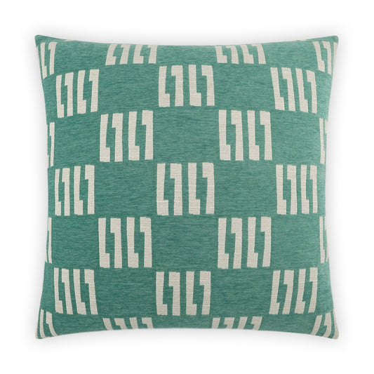 D.V. KAP HOME   24" x 24" Milo Pillow - Malachite Geometric, Modern    - 3919-M-2424