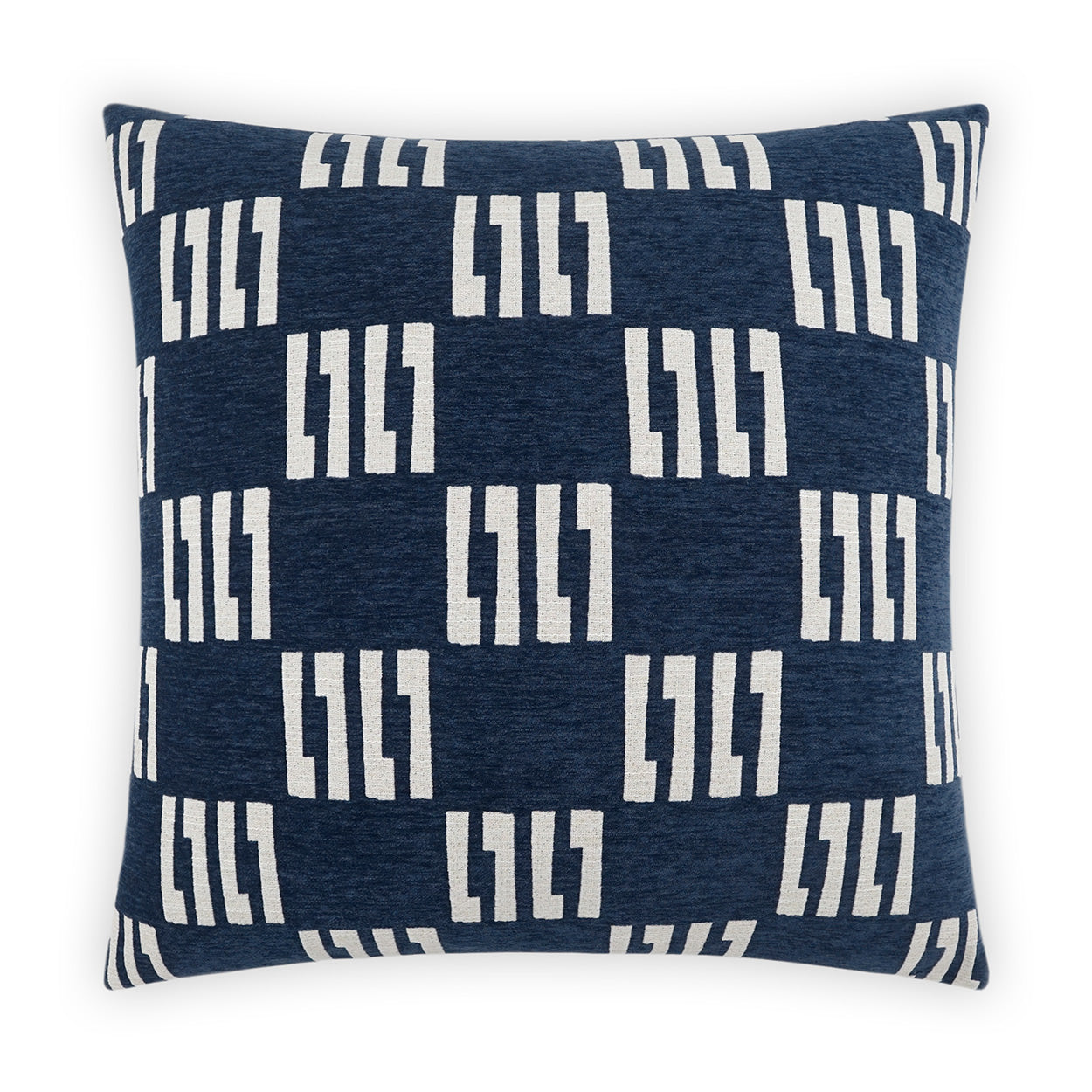 D.V. KAP HOME   24" x 24" Milo Pillow - Navy Geometric, Modern    - 3919-N-2424