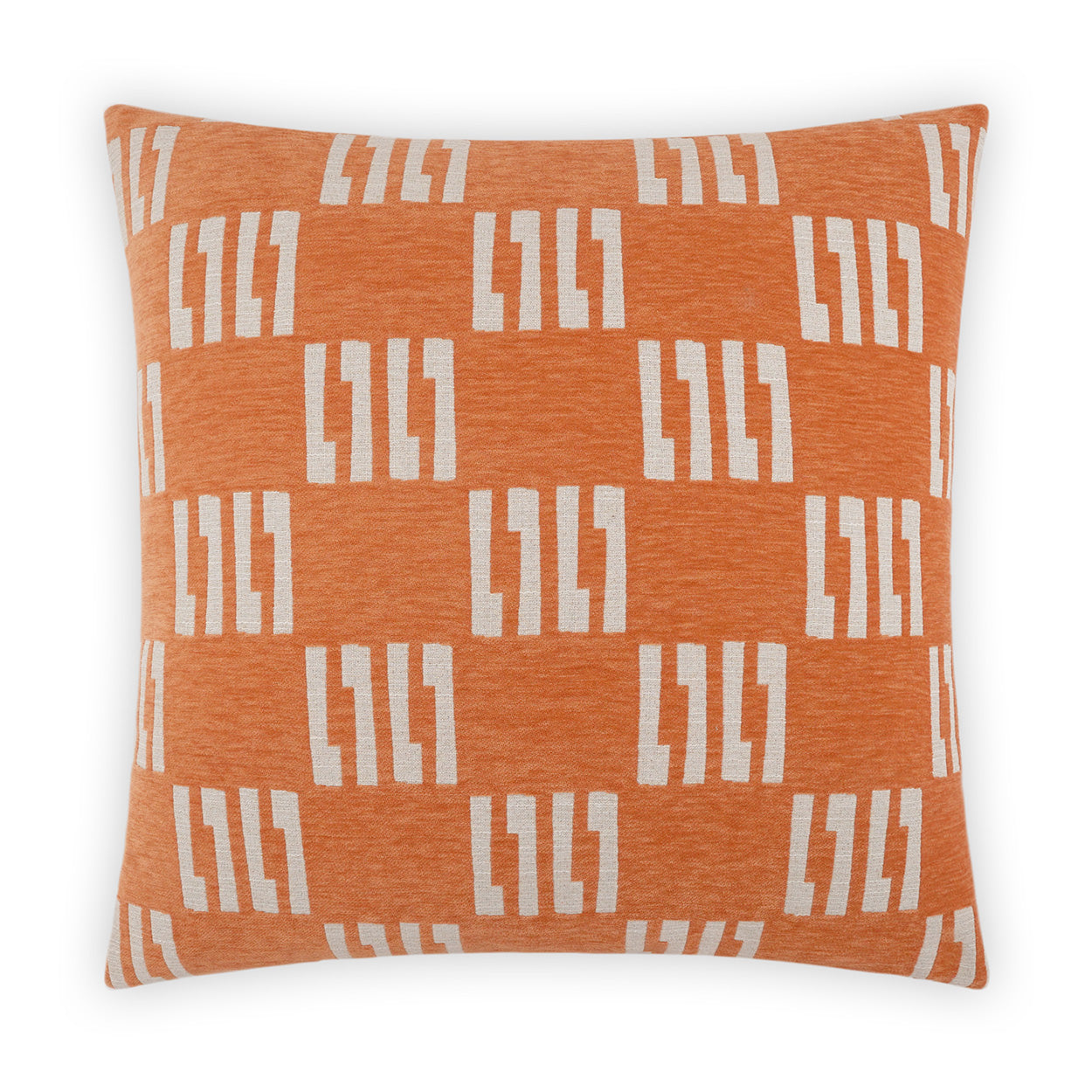 D.V. KAP HOME   24" x 24" Milo Pillow - Orange Geometric, Modern    - 3919-O-2424