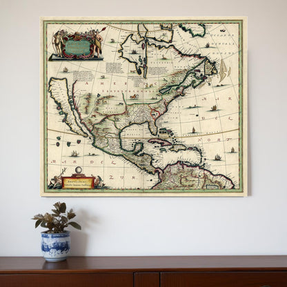 Vintage 1846 Map Of Mexico Unframed Print Wall Art