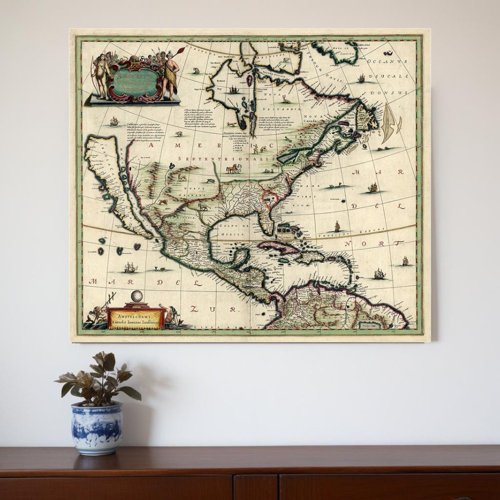 Vintage 1846 Map Of Mexico Unframed Print Wall Art