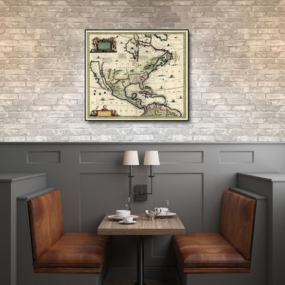 Vintage 1846 Map Of Mexico Unframed Print Wall Art