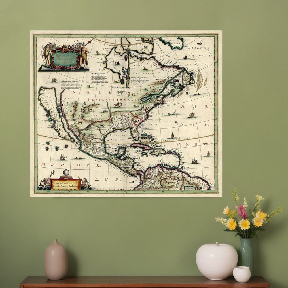 Vintage 1846 Map Of Mexico Unframed Print Wall Art