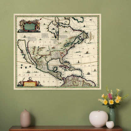 Vintage 1846 Map Of Mexico Unframed Print Wall Art
