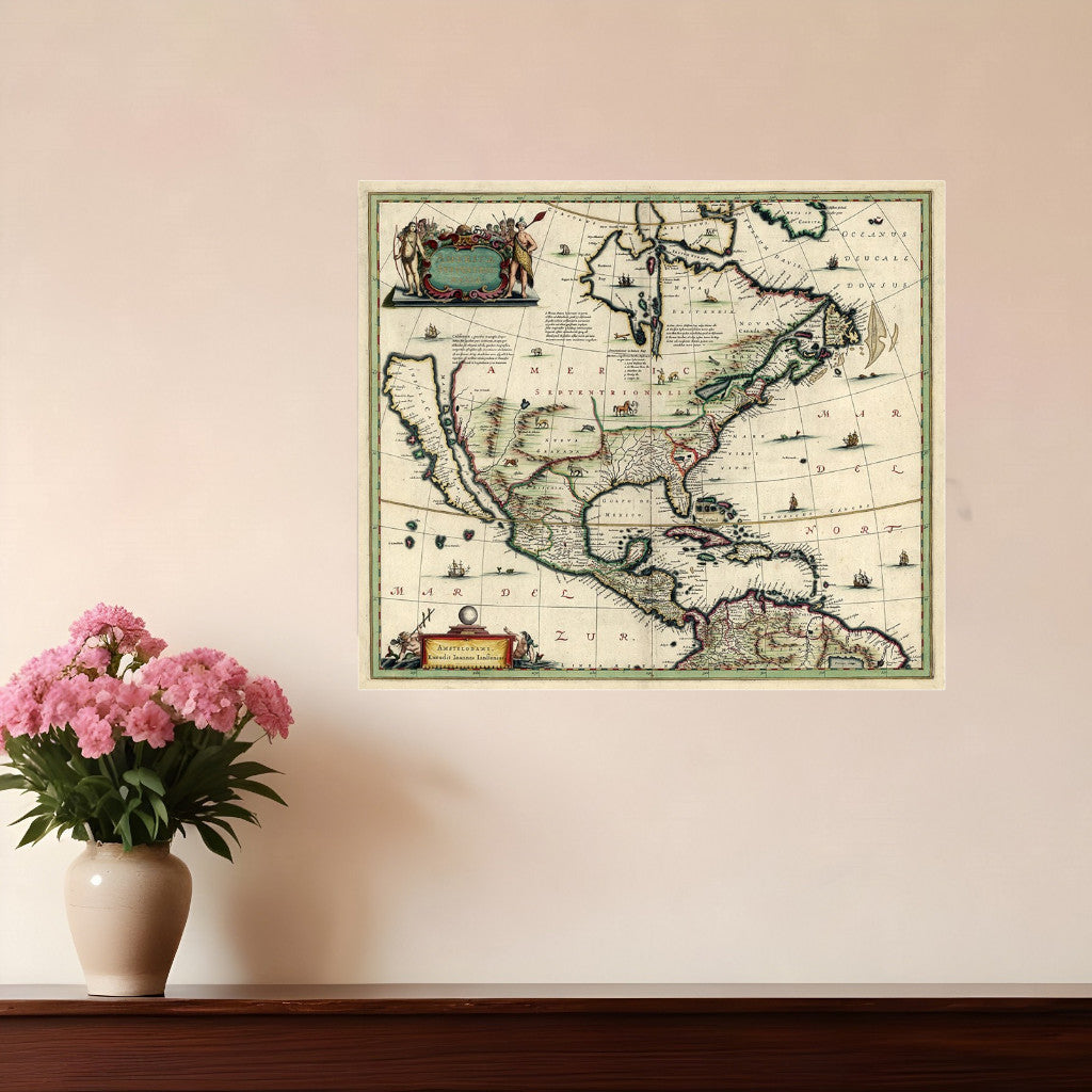 Vintage 1846 Map Of Mexico Unframed Print Wall Art
