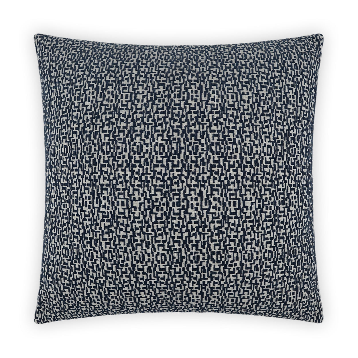 D.V. KAP HOME   24" x 24" Code Pillow - Navy Geometric, Modern    - 3920-N-2424