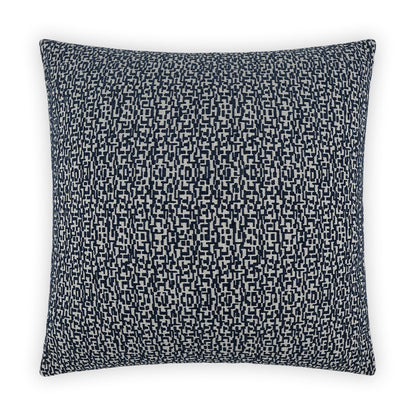 D.V. KAP HOME   24" x 24" Code Pillow - Navy Geometric, Modern    - 3920-N-2424