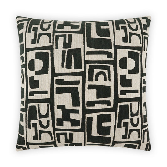 D.V. KAP HOME   24" x 24" Toro Pillow - Charcoal Abstract, Modern    - 3921-C-2424
