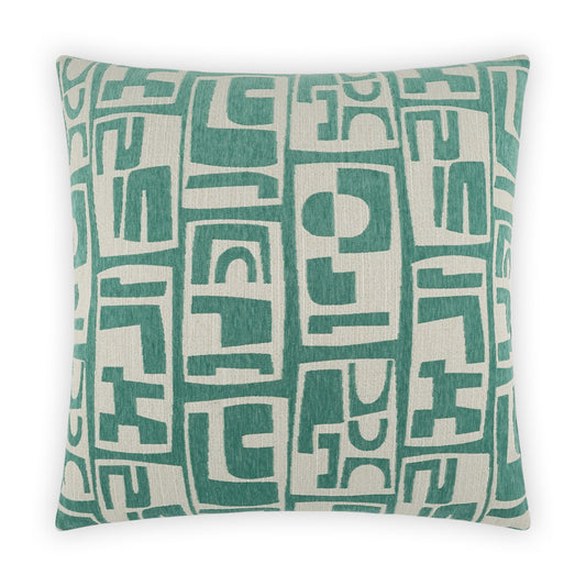 D.V. KAP HOME   24" x 24" Toro Pillow - Malachite Abstract, Modern    - 3921-M-2424
