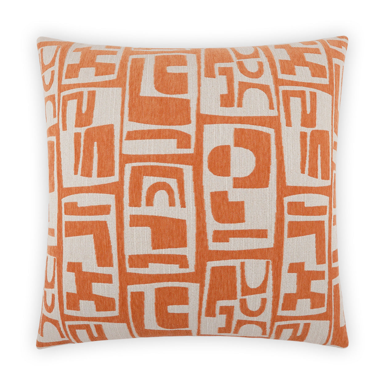 D.V. KAP HOME   24" x 24" Toro Pillow - Orange Abstract, Modern    - 3921-O-2424