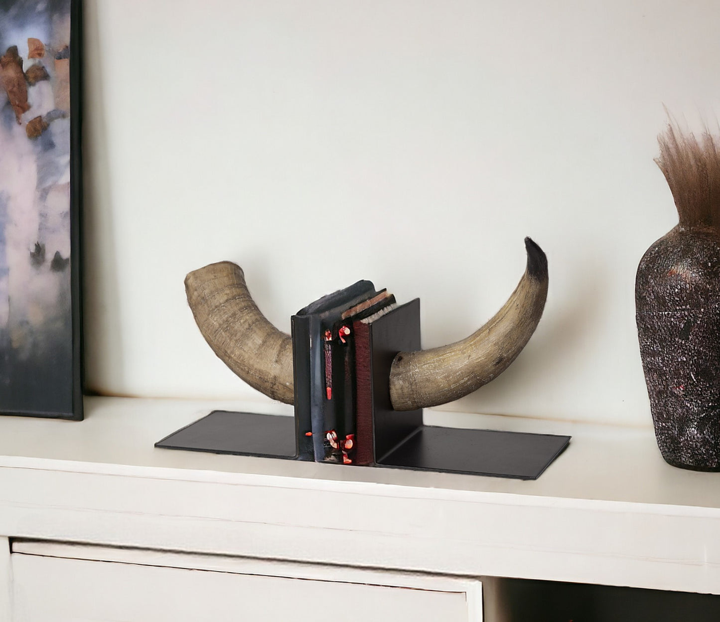 Bull Horn Replica Bookends