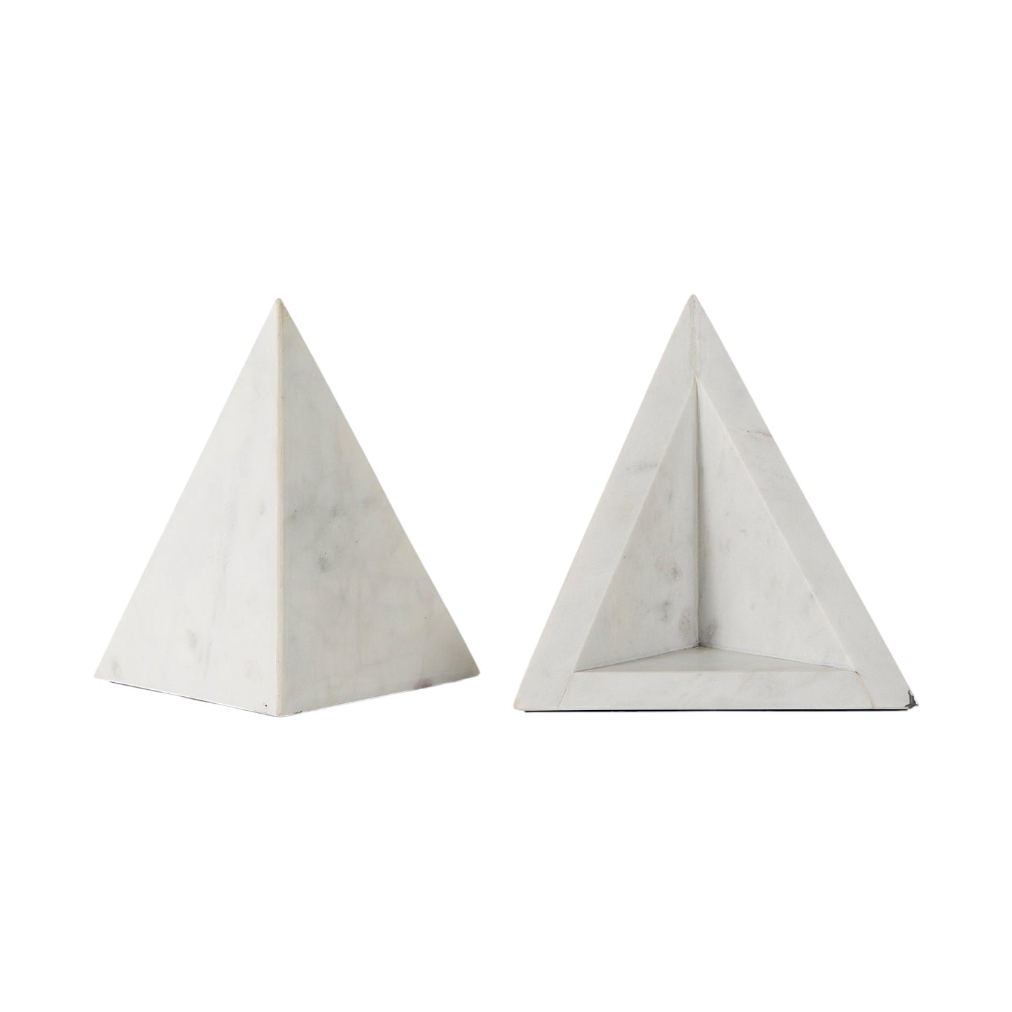 3D Modern Triangle Marble Bookends