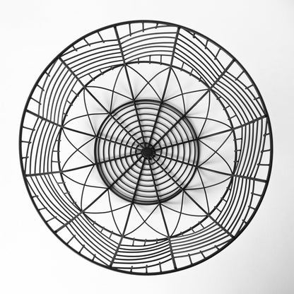 Set of Two Black Metal Tabletop Sculpture