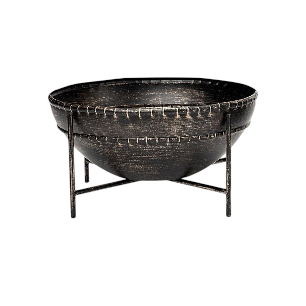 Set of Two Black Metal Decorative Bowl