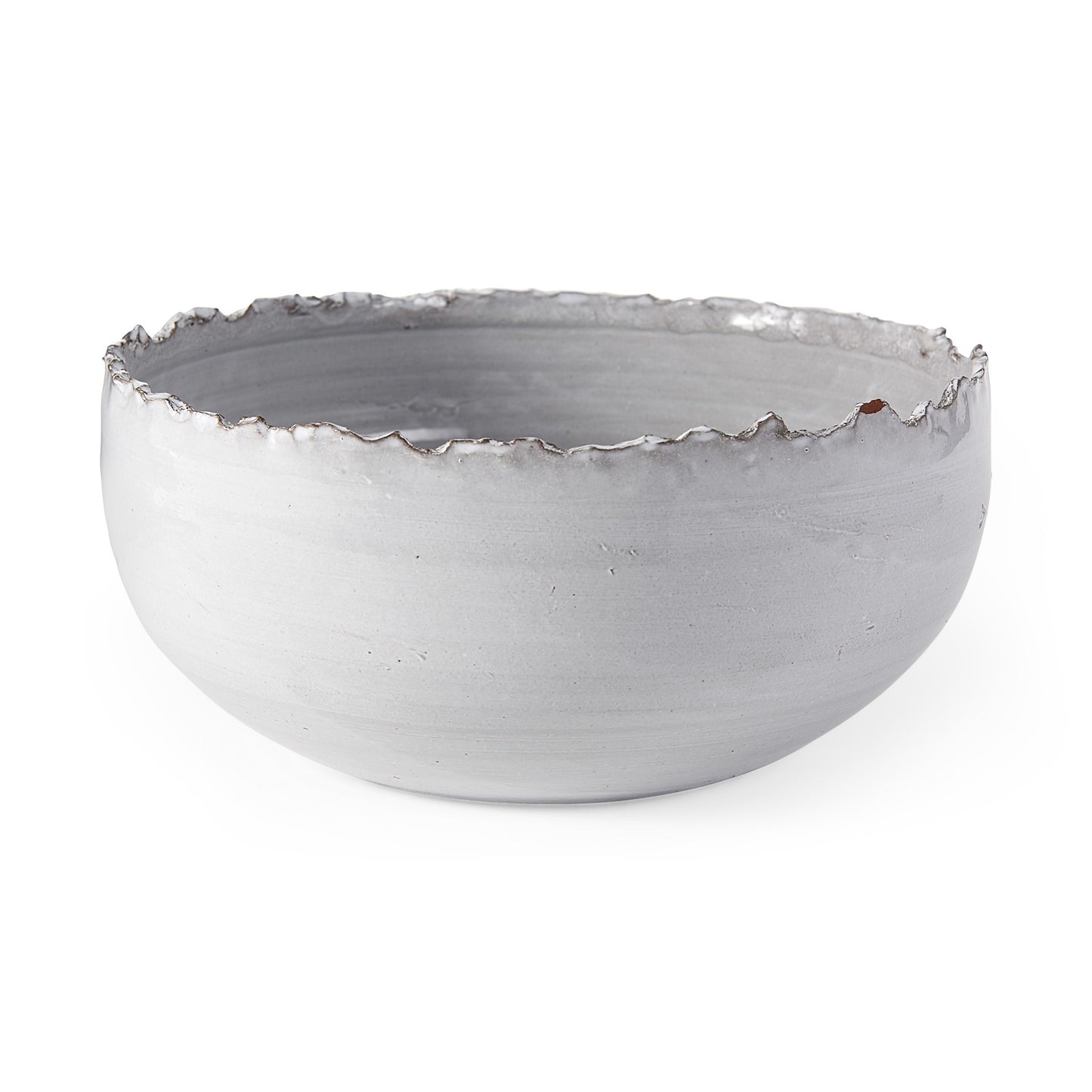 Artisan Gray White Ceramic Centerpiece Bowl