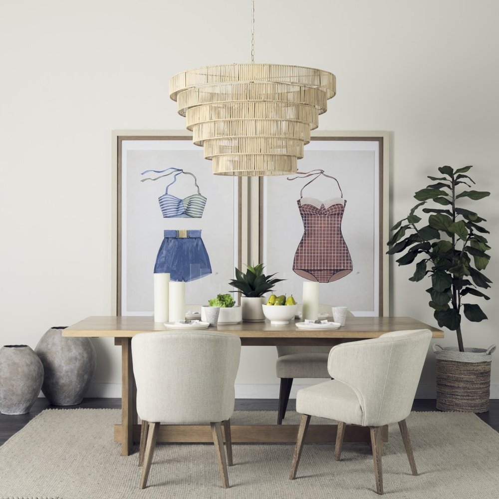 28" Tan Cylinder Ceramic Floor Vase