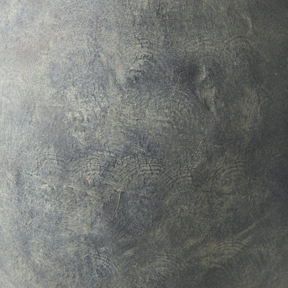 23" Gray Oval Distressed Ceramic Floor Vase