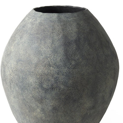 28" Gray Cylinder Ceramic Floor Vase