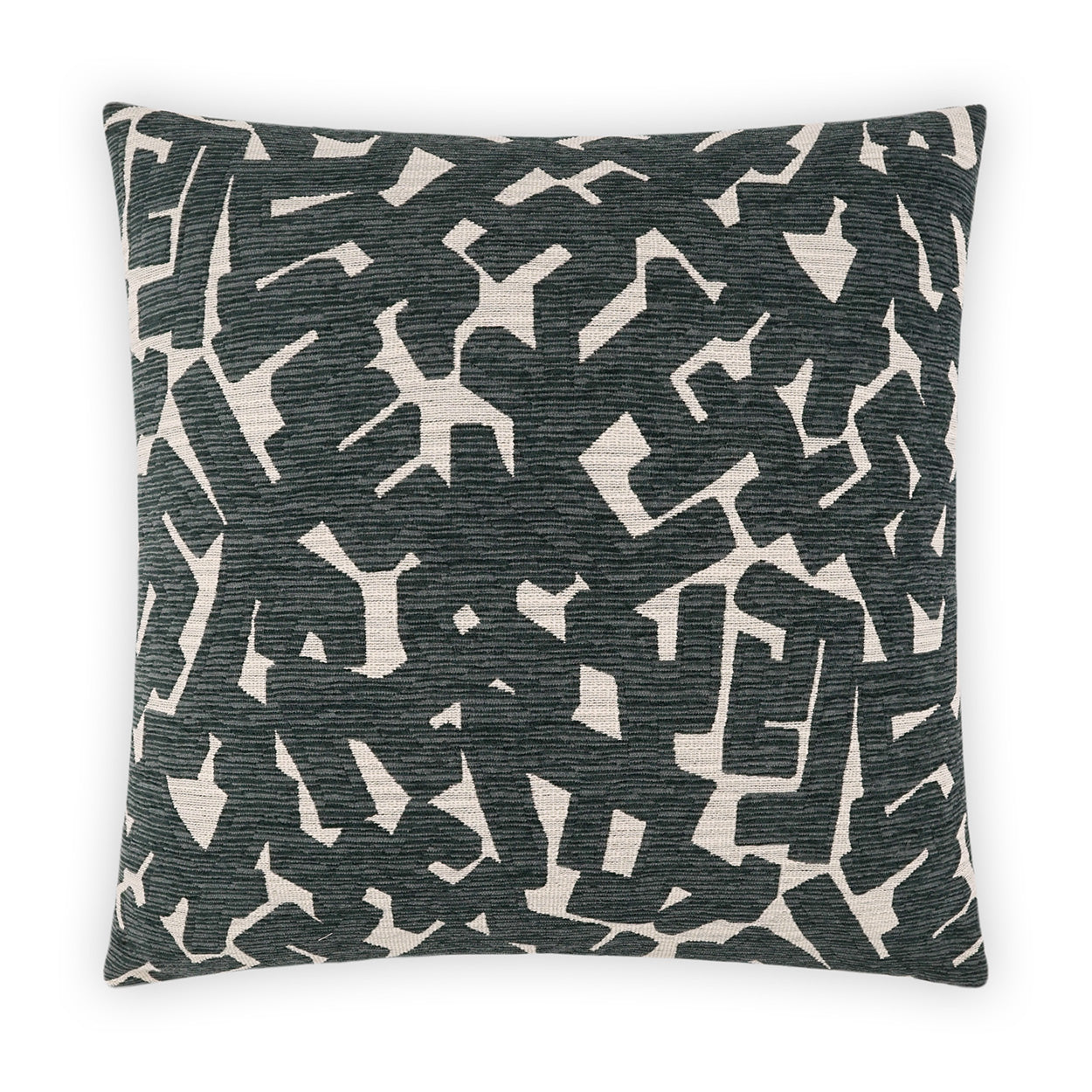 D.V. KAP HOME   24" x 24" Hero Pillow - Charcoal Abstract, Modern    - 3922-C-2424