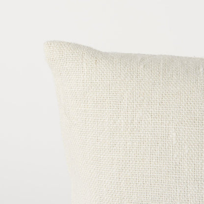 Beige And Central Blue Stripes Square Accent Pillow Cover