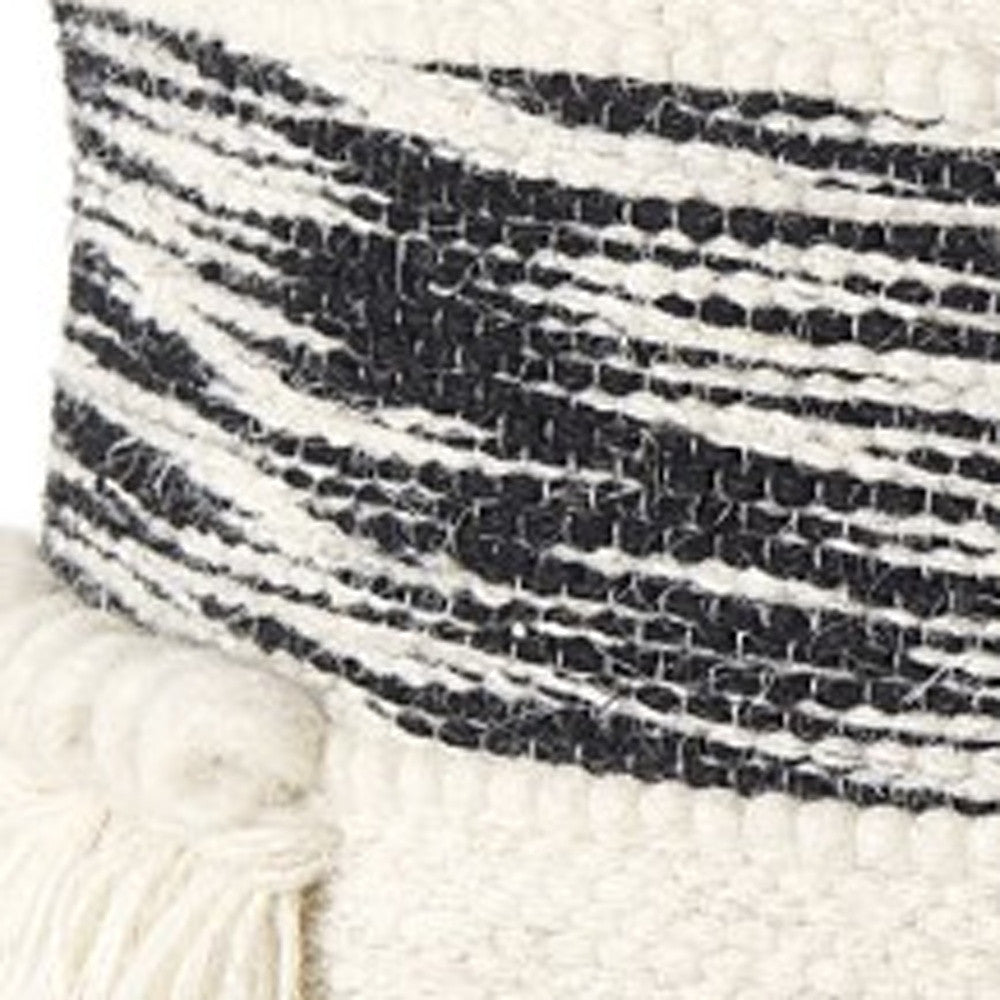 Boho Black And White Accent Pillow Cover