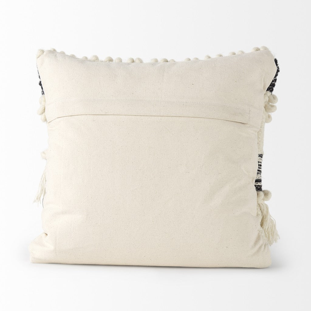 Boho Black And White Accent Pillow Cover