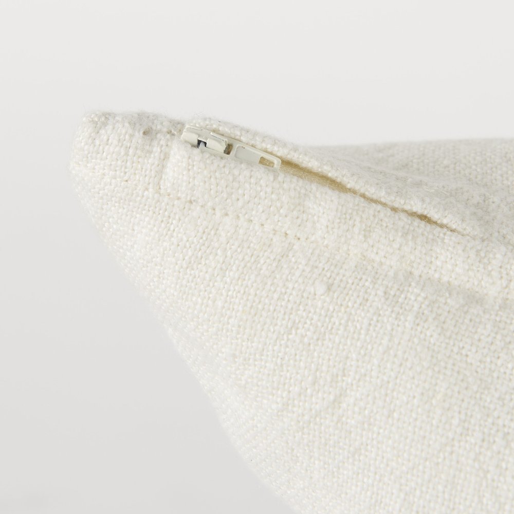 Off White Pillow Cover With  Ash Gray  Stripes