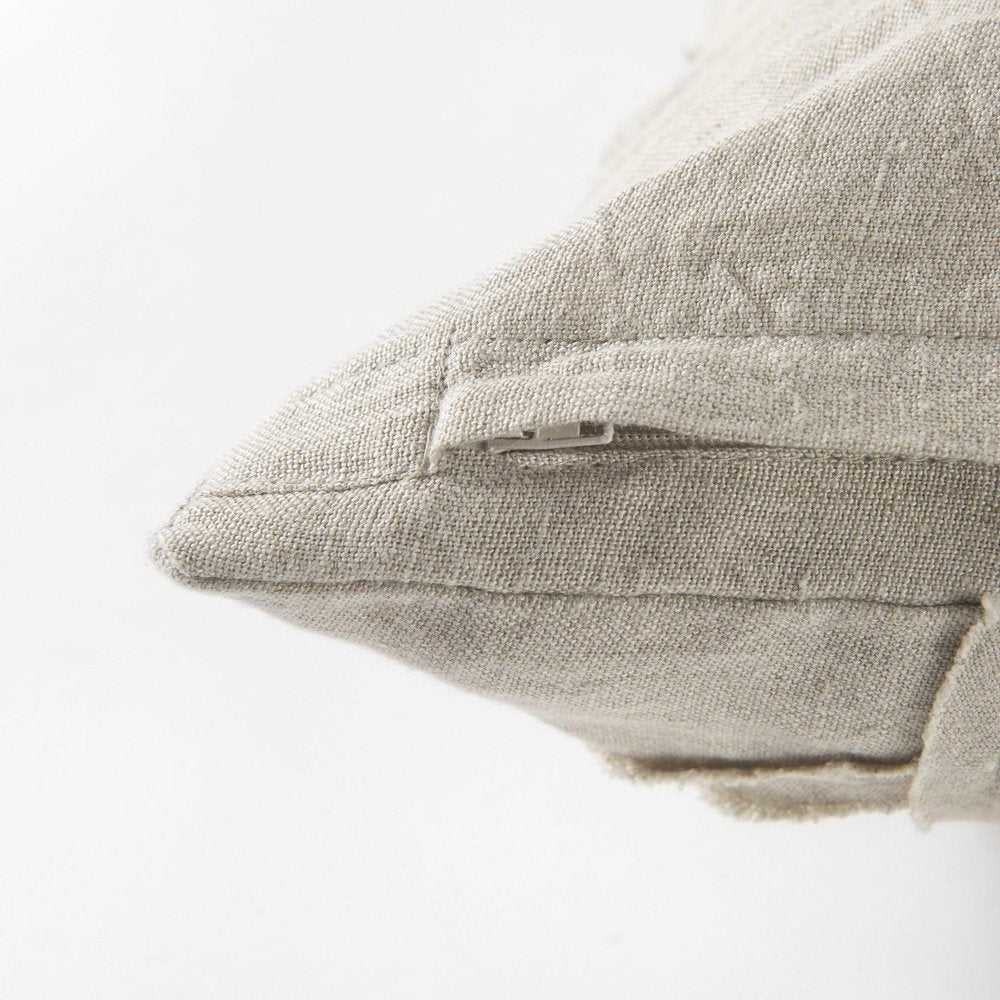 Light Gray Chevron Textured Lumbar Pillow Cover