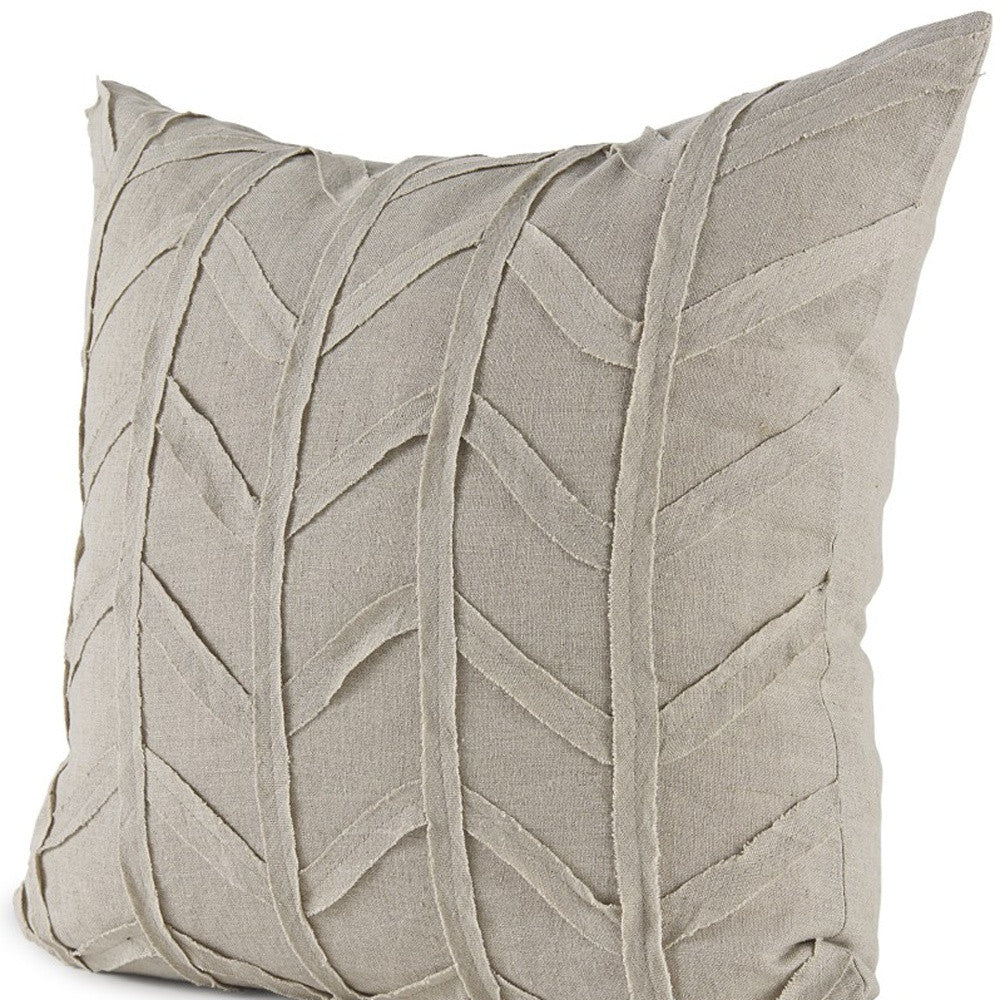 Light Gray Chevron Textured Pillow Cover
