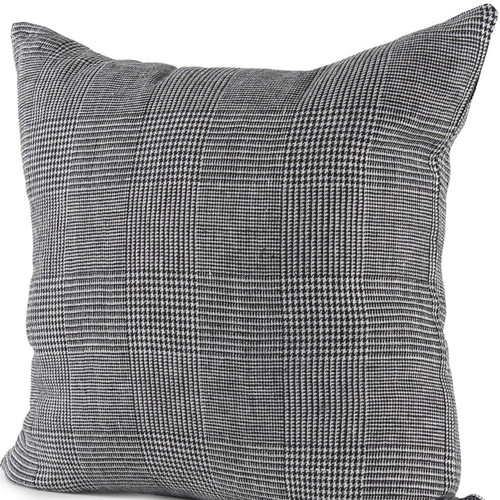 White And Black Pattern Throw Pillow Cover