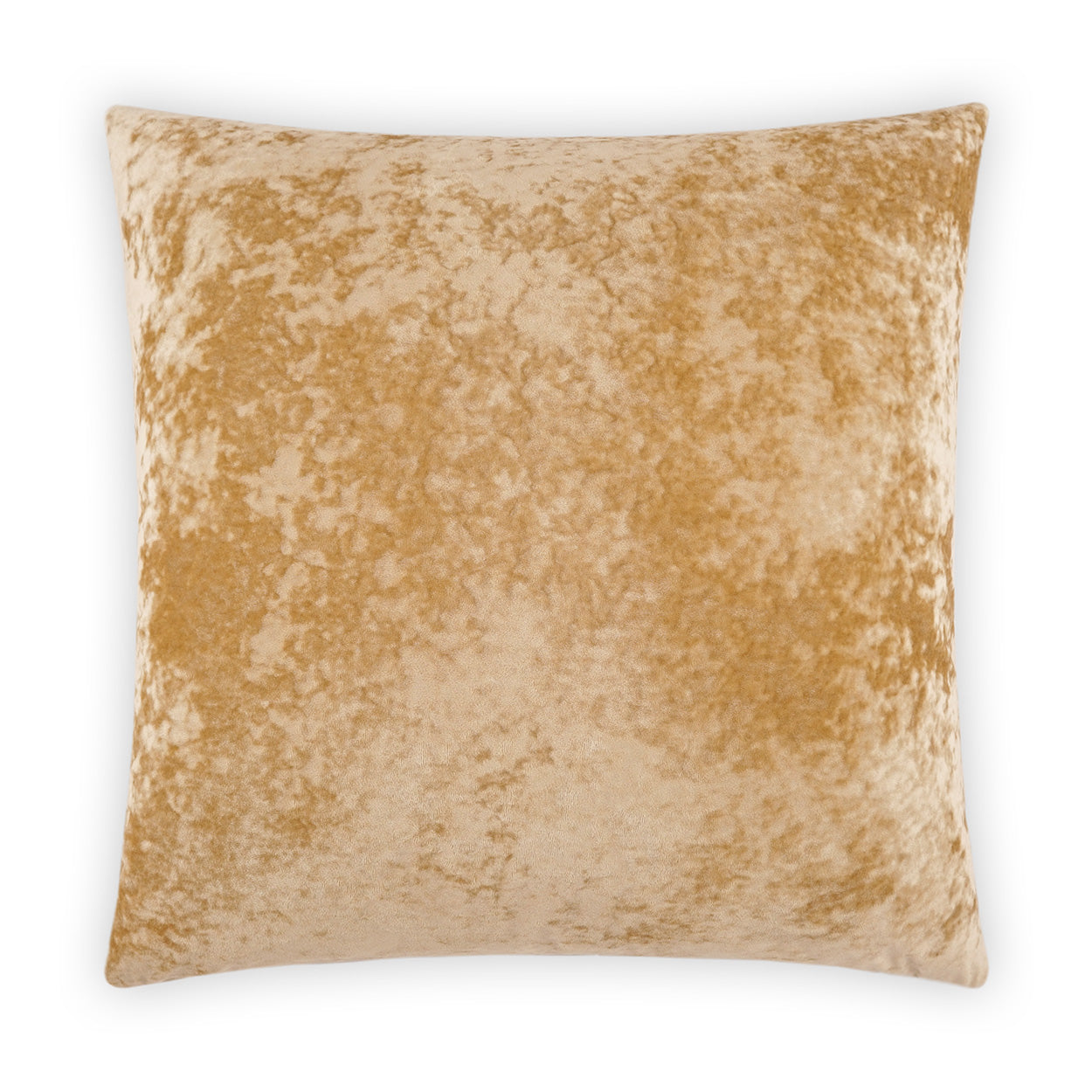 Gold solid square decorative pillow for sofa & bed, 24" x 24