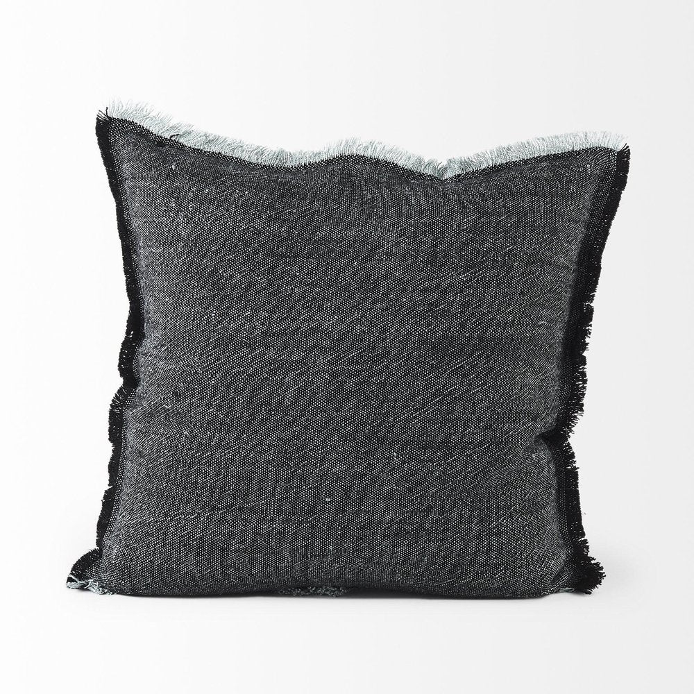 20" Gray Linen Throw Pillow Cover