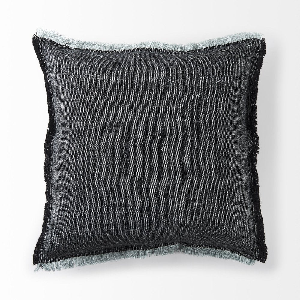 20" Gray Linen Throw Pillow Cover