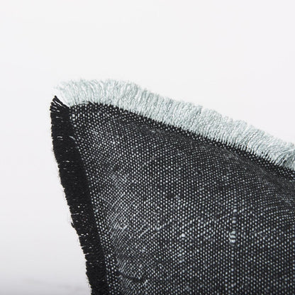 20" Gray Linen Throw Pillow Cover