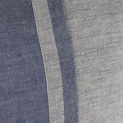 20" Blue And Gray Striped Linen Throw Pillow Cover